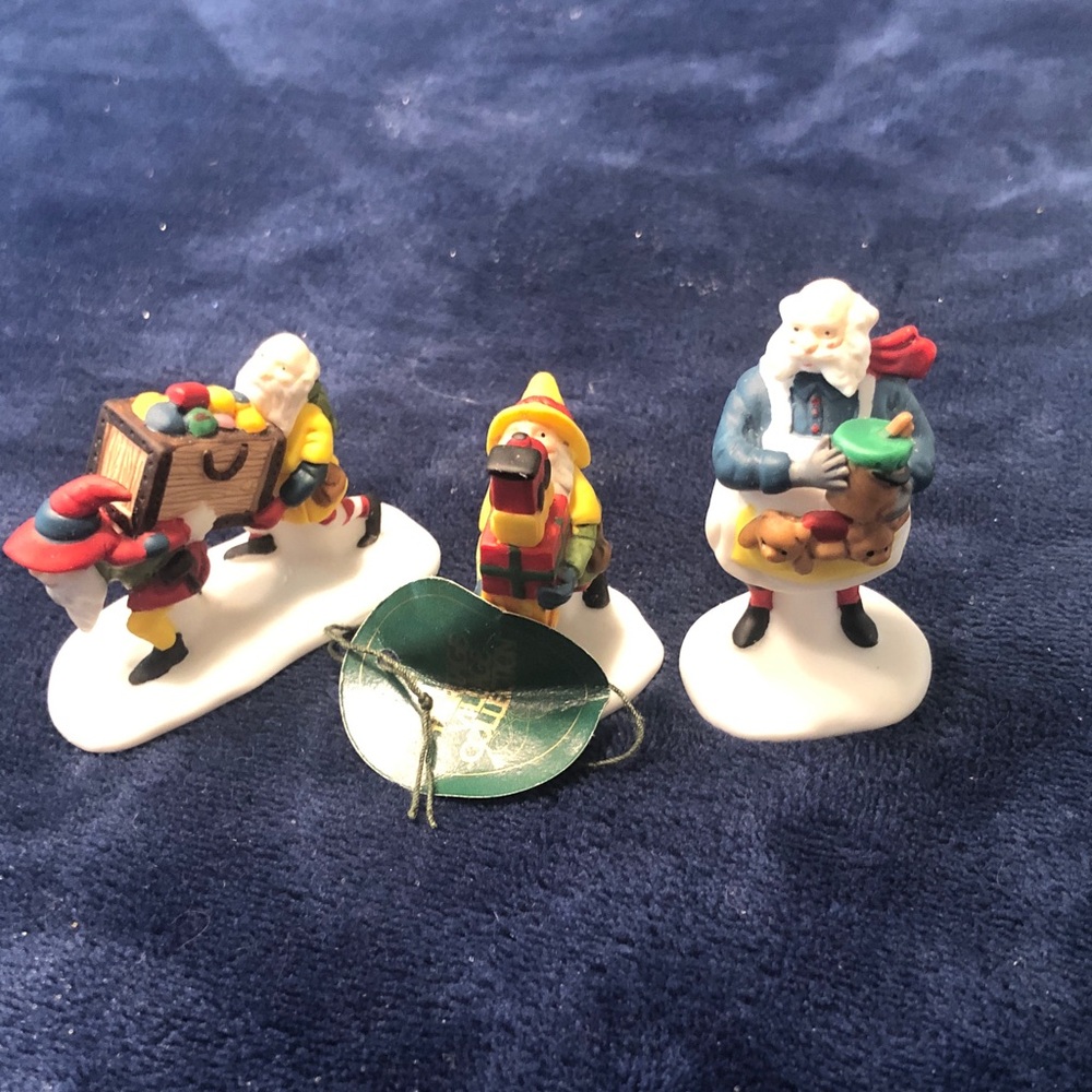 Dept. 56 Heritage Village set of 3 Toymaker Elves#5602-2/making teddies,presents
